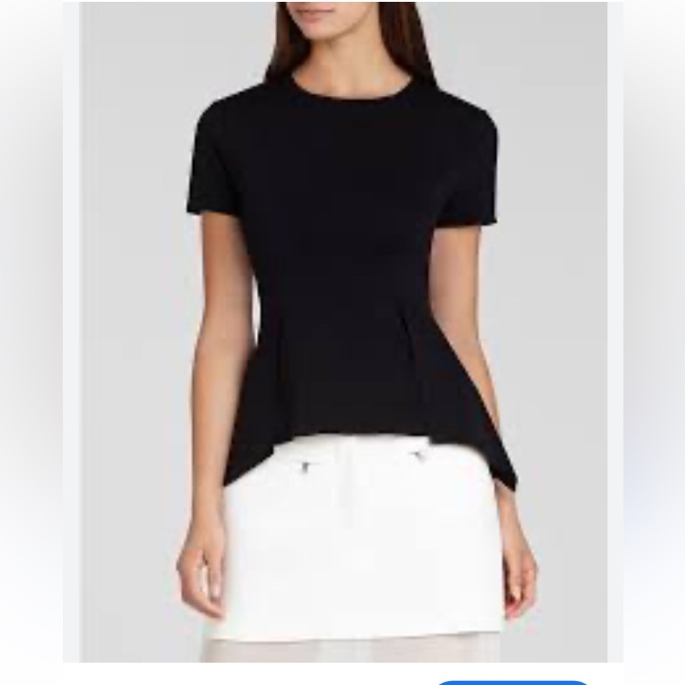 BCBG Peplum Top Black size small